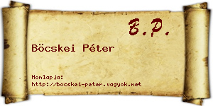Böcskei Péter névjegykártya